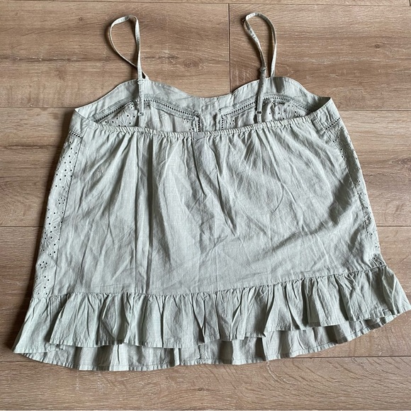 Edition tank top eyelet lace floral detailing ruffle hem 100 % cotton boho - Picture 2 of 7